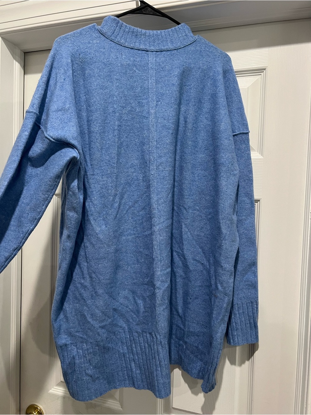 Free People Women’s Crewneck Sweater in Dusty Blue - Large - Picture 4 of 4